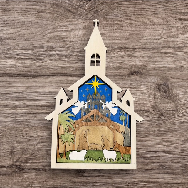 (image for) Church with Nativity Scene Nestled Inside